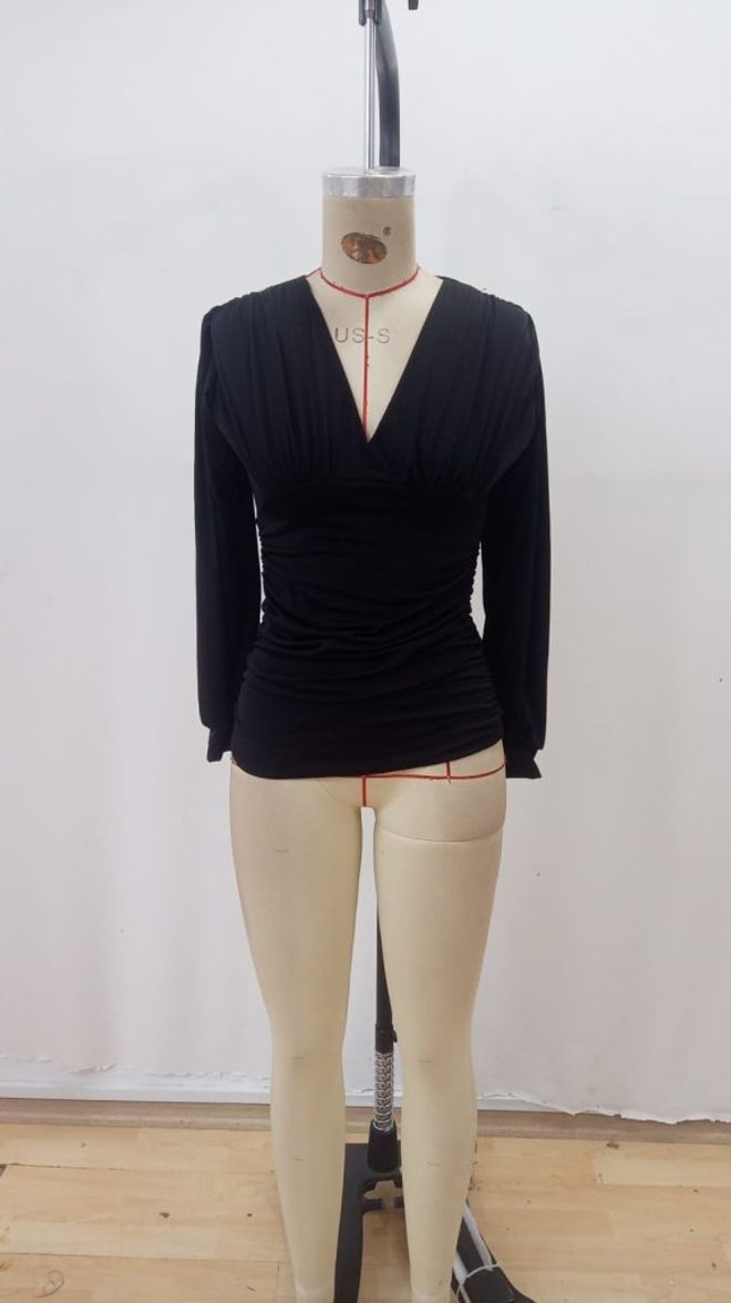 Janes Siyah Seksi Zarif Resmi Bluz Toptan Giyim Bahar