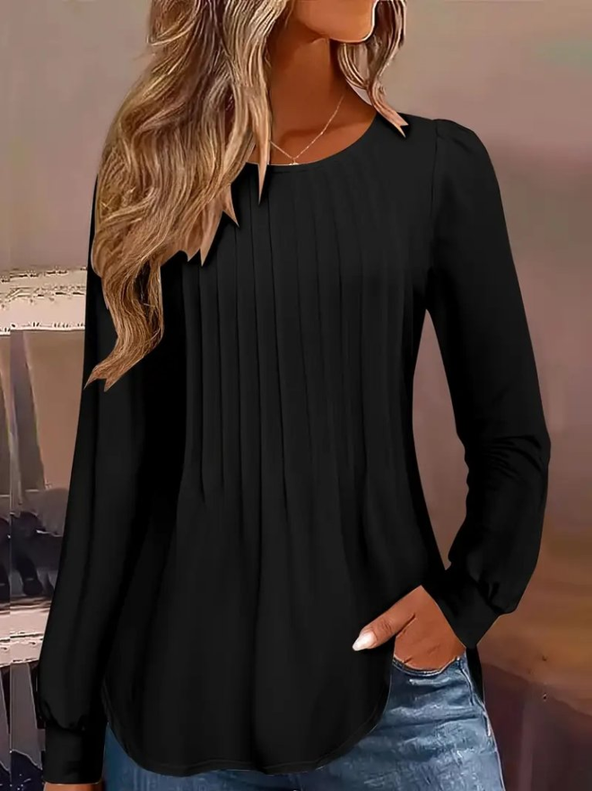 Janes Blúzka Čierna Elegantný Formálny Neformálny Skromný Preppy Veľkoobchod s oblečením Skromný