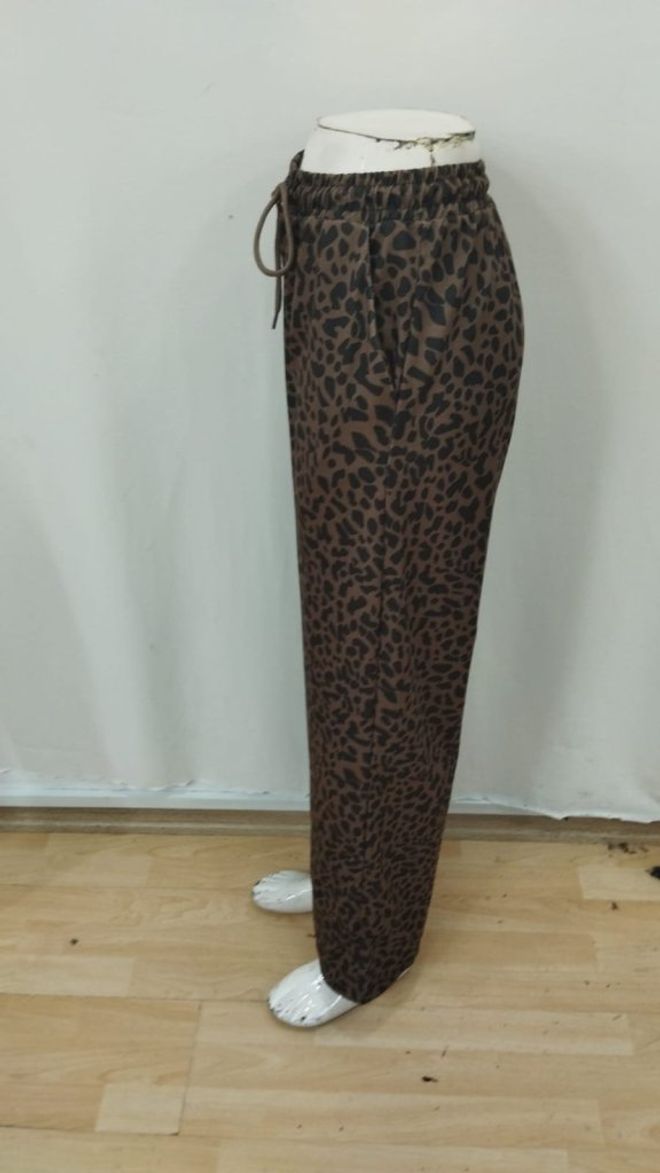 Janes بنطال بني بطباعة الحيوان ملابس بالجملة رياضات