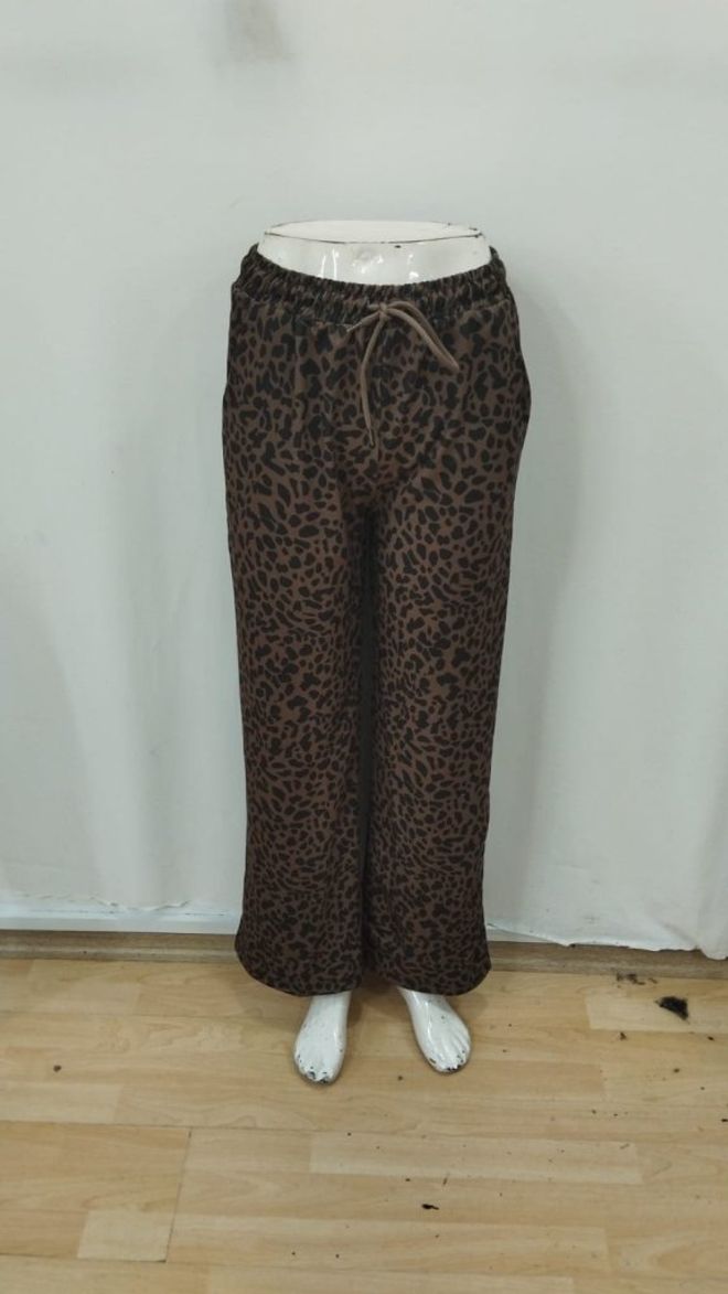 Janes بنطال بني بطباعة الحيوان ملابس بالجملة ربيع