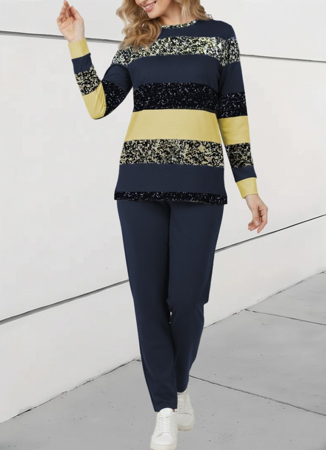 Janes Set Lacivert Gündelik Spor Giyim Tesettür Toptan Giyim Tesettür