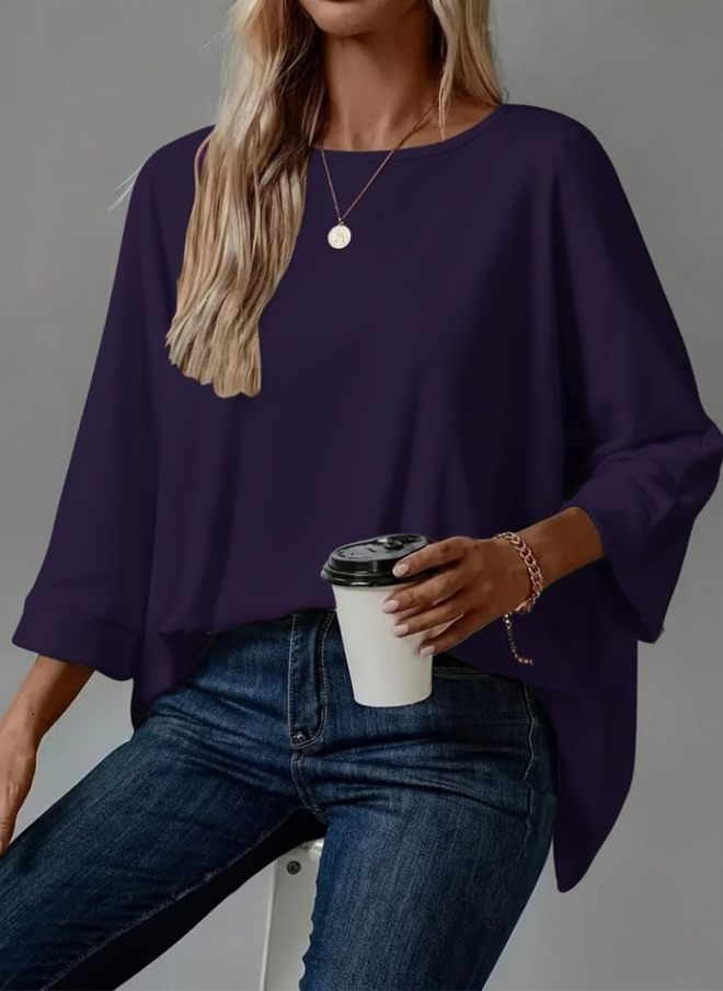 Janes Camicetta Viola Casuale Elegante Modesto Abbigliamento all'ingrosso Modesto