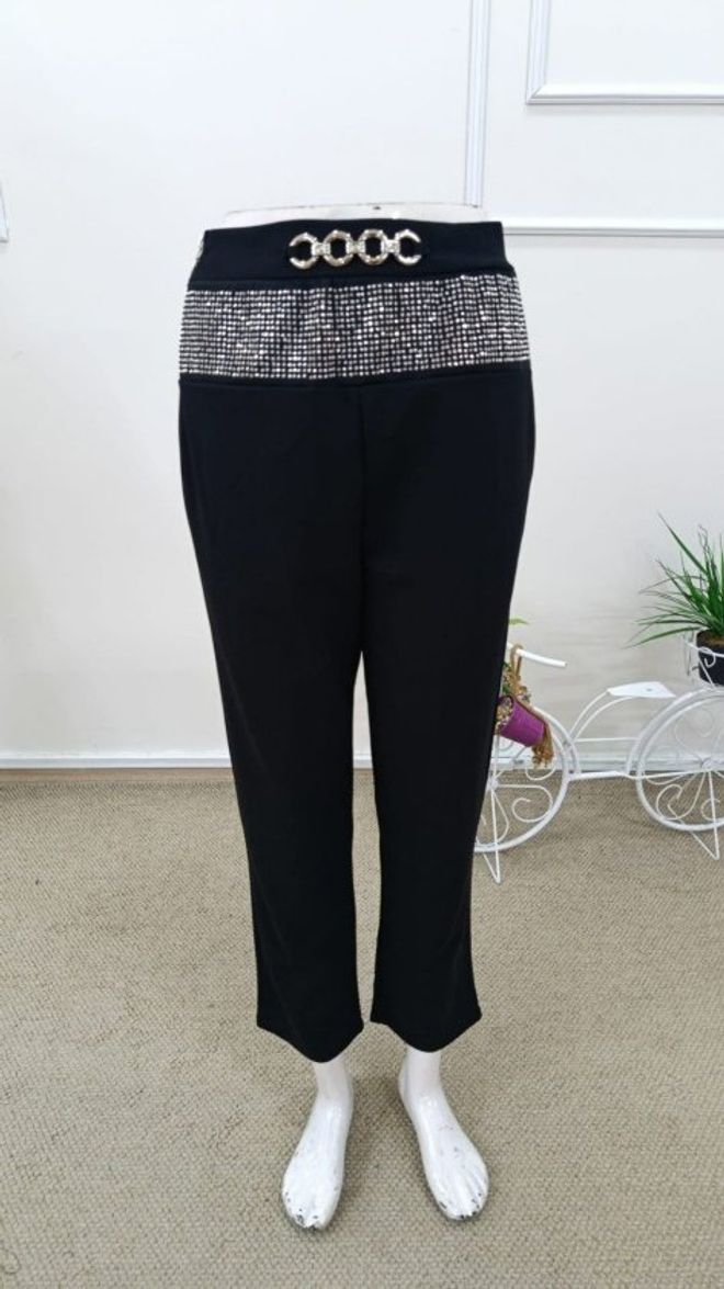 Janes Black Sexy Formal Elegant Plus Size Pants Wholesale Clothing Spring