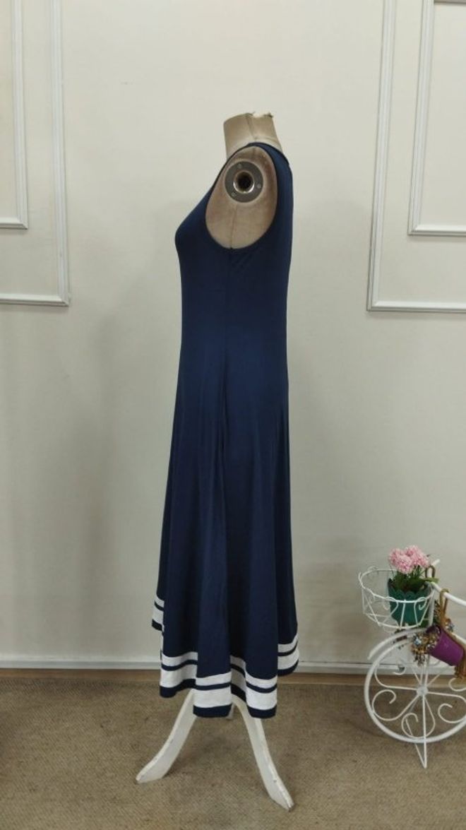 Janes Navy Blue Fit And Flare Dress Wholesale Clothing Formal