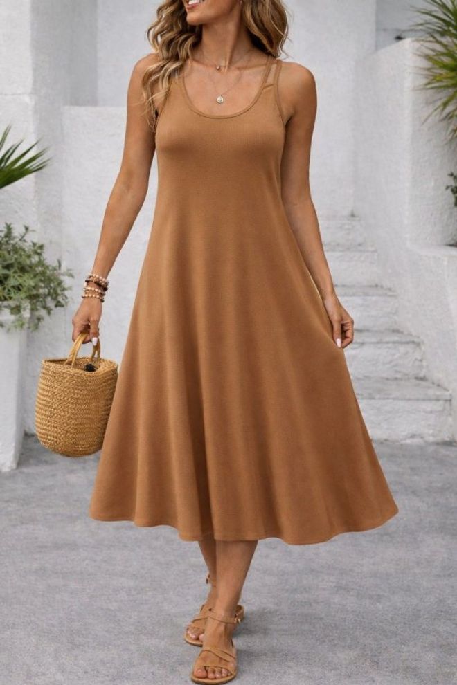 Janes Hnedé Neformálne Boho A šaty Veľkoobchod s oblečením Neformálny