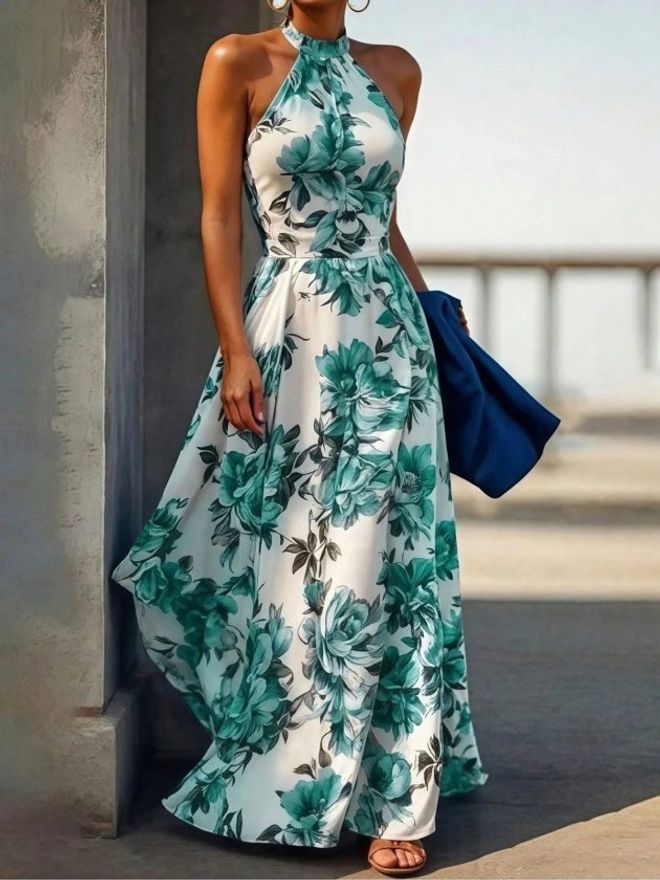 Janes Vestito Bianco Fit And Flare Floreale Abbigliamento all'ingrosso Casuale