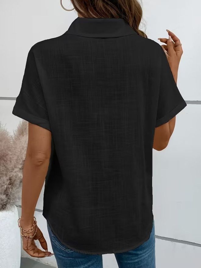 Janes Czarna Casual Odzież Uliczna Koszula Hurtowa sprzedaż odzieży Odpoczynek