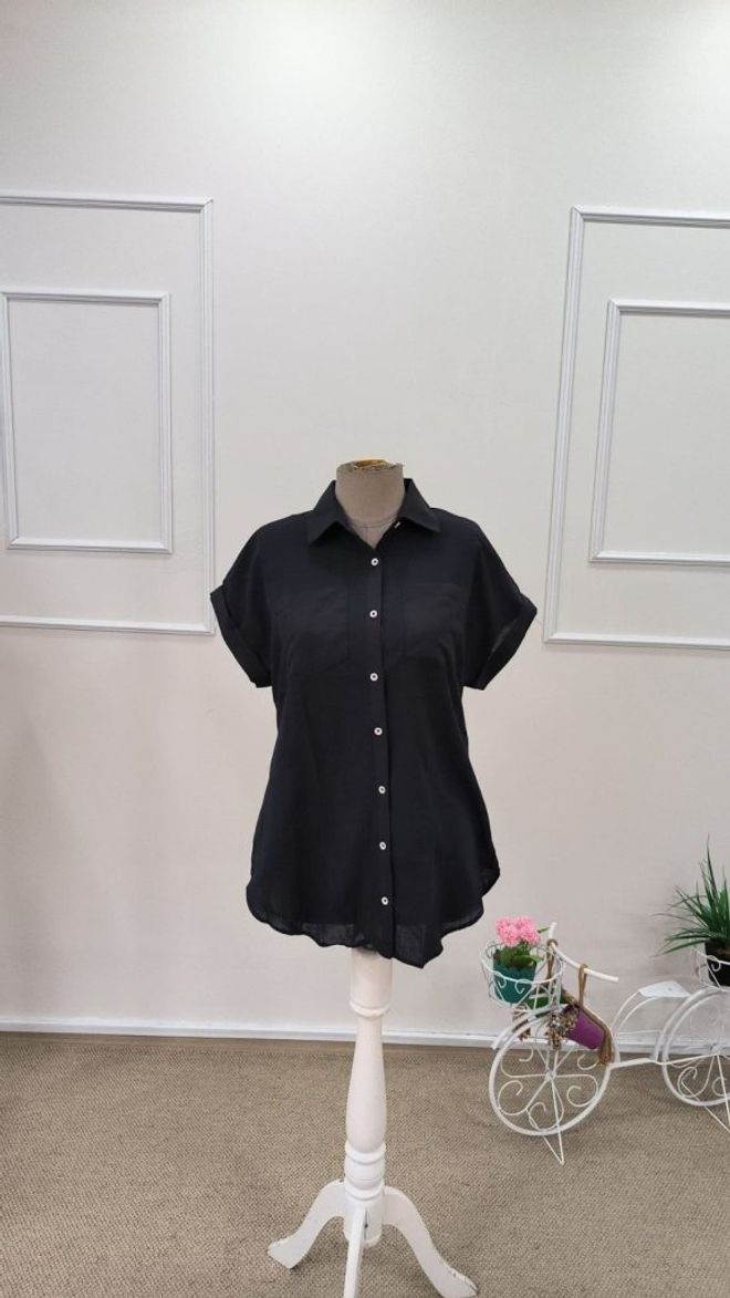 Janes Czarna Casual Odzież Uliczna Koszula Hurtowa sprzedaż odzieży 5