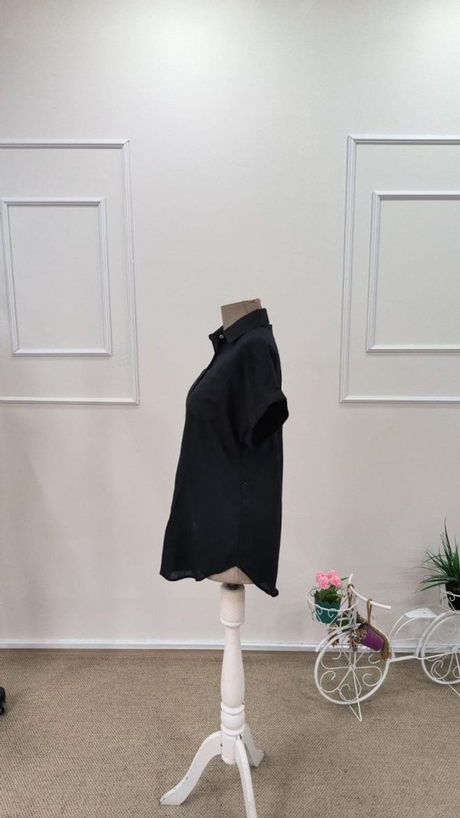 Janes Czarna Casual Odzież Uliczna Koszula Hurtowa sprzedaż odzieży Lato