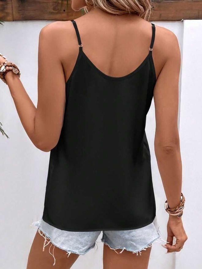 Janes Sexy Black Blouse With V Neck And Cap Sleeves Wholesale Clothing Summer