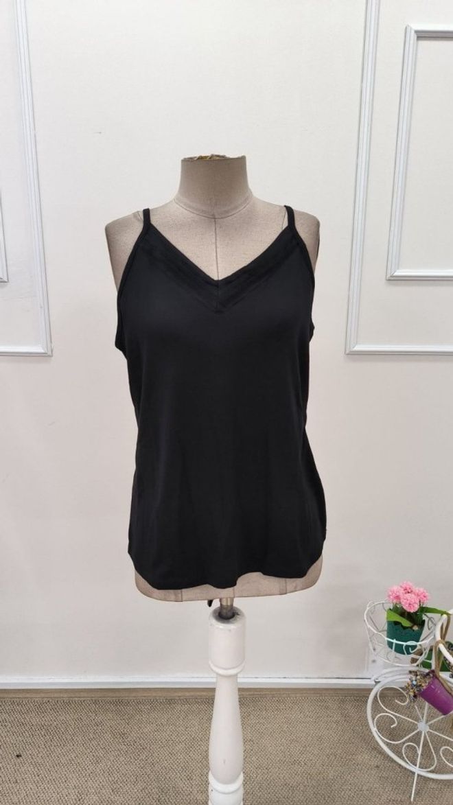 Janes Sexy Black Blouse With V Neck And Cap Sleeves Wholesale Clothing 5