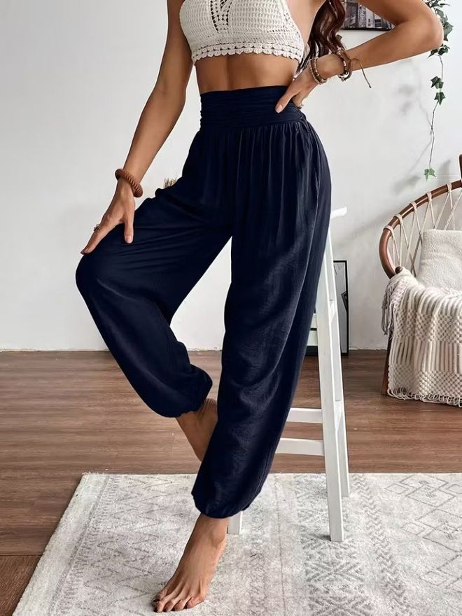 Janes Μπλε Μαρέν Παντελόνι Harem/Genie Με Φουσκωτό Μπατζάκι Χονδρικό εμπόριο ενδυμάτων Απλό