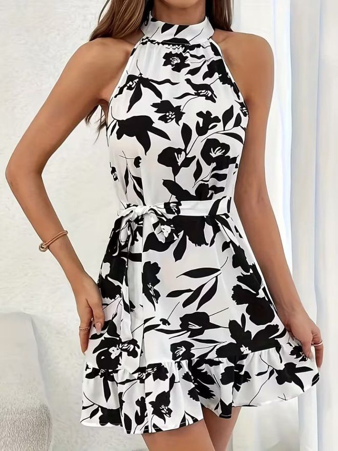 Janes Ženska Haljina Sa Kratkim Odelom Bez Ramena Bela Велепродаја одеће 0