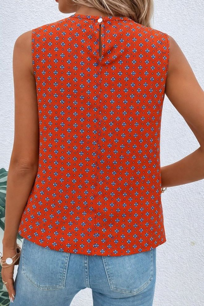 Janes Oranžinė Geometrinė Palaidinė Su „cap“ Tipo Rankovėmis Didmeninė prekyba drabužiais Flisinis švarkas