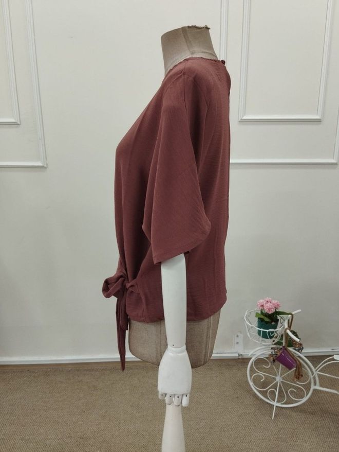 Janes Claret Red Casual Elegant Modest Blouse Wholesale Clothing Casual