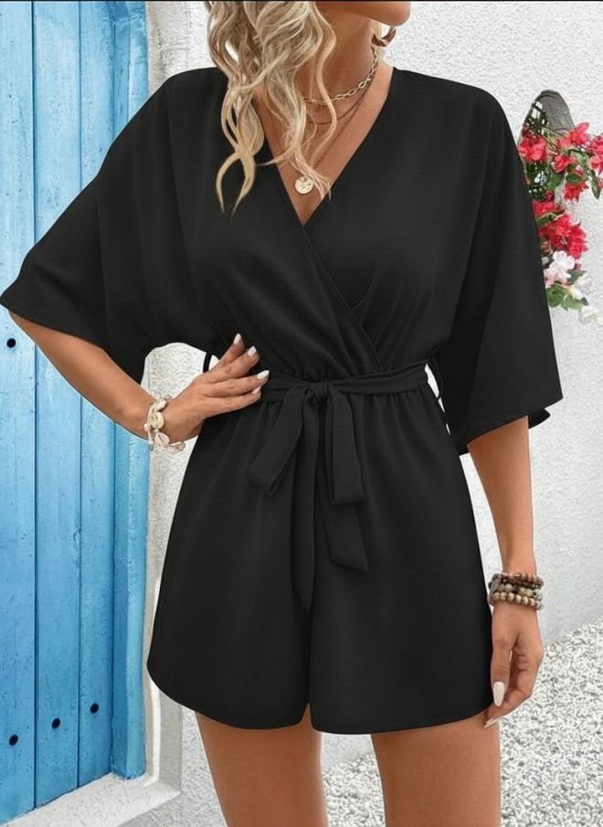 Janes Tuta Intera Nera Casual Sexy Elegante Pagliaccetto Abbigliamento all'ingrosso Casuale