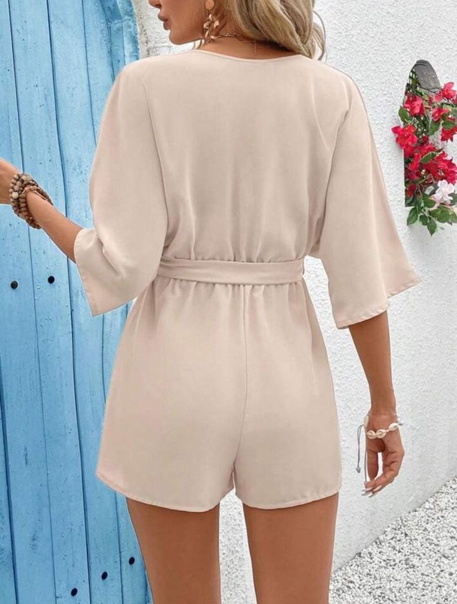 Janes Beige Casual Elegant Jumpsuit Romper Wholesale Clothing Spring