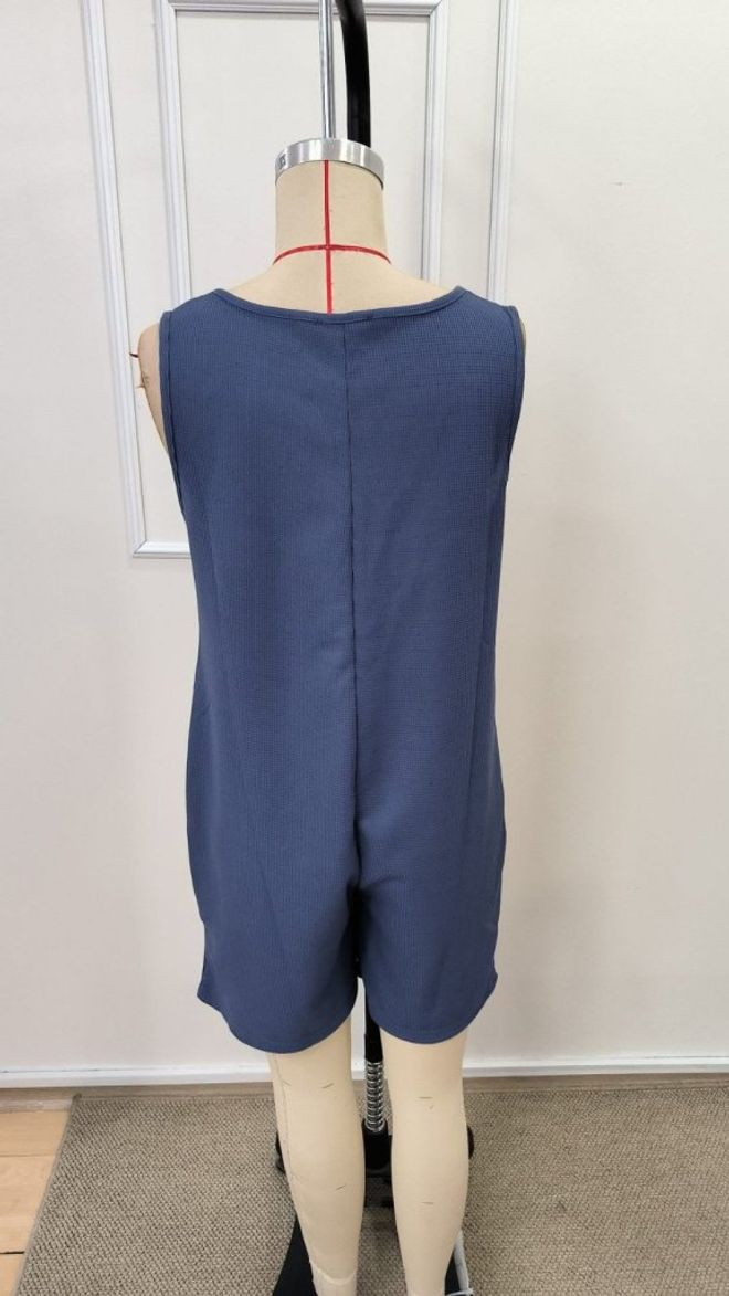 Janes Blauw Casual Schattig Sport Streetwear Jumpsuit Groothandel Kleding Lounge
