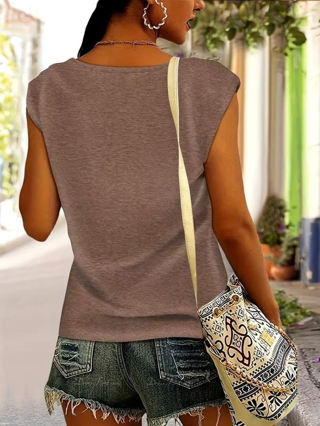 Janes Blusa Castanha Casual Fofa Streetwear Roupas por atacado 1