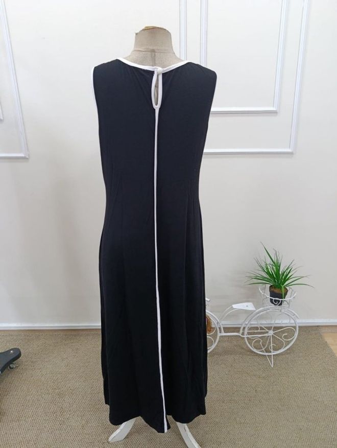Janes Elegant Black A Line Dress With Cap Sleeves Wholesale Clothing 5