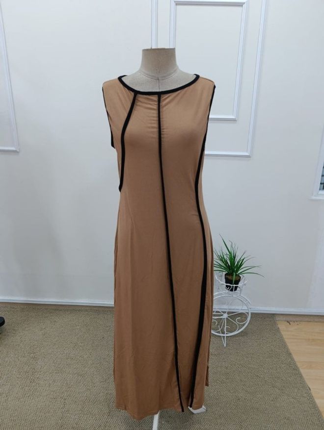 Janes Brown Cap Sleeve Shift Dress Wholesale Clothing Boho