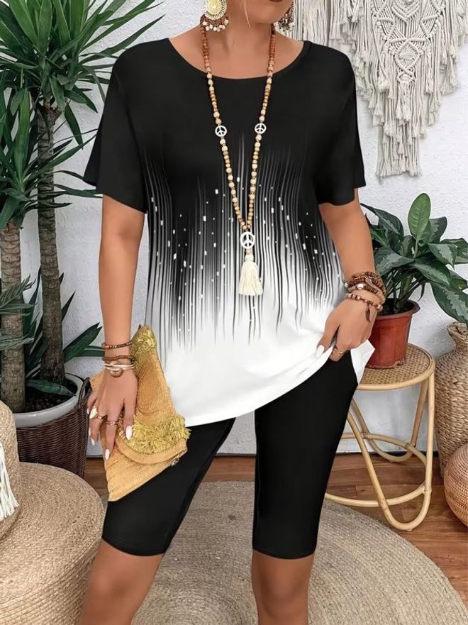 Janes Súprava Čierna Neformálny Ťah Štetcom Biker Veľkoobchod s oblečením Neformálny