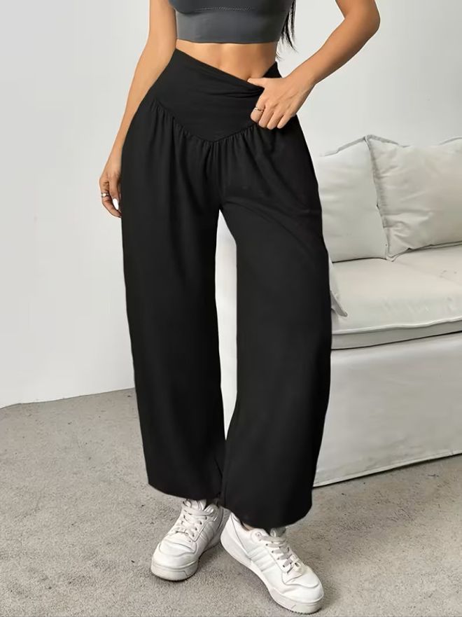 Janes Schwarze Harem/Genie Hose Mit Ballonbein Großhandelskleidung Lässig