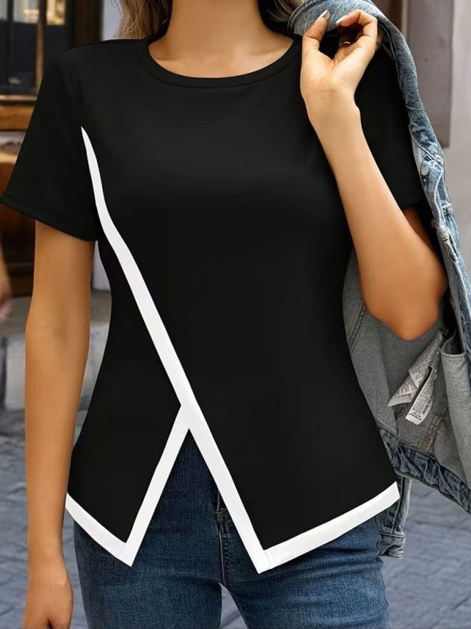 Janes Juoda Kasdienis Elegantiškas Palaidinė Didmeninė prekyba drabužiais Kokteilinė