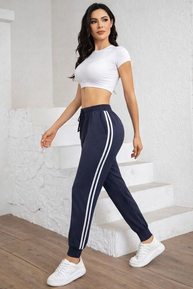 Janes Темно синие Спортивные Повседневные Уличные Штаны Джоггеры Оптовая продажа одежды 1