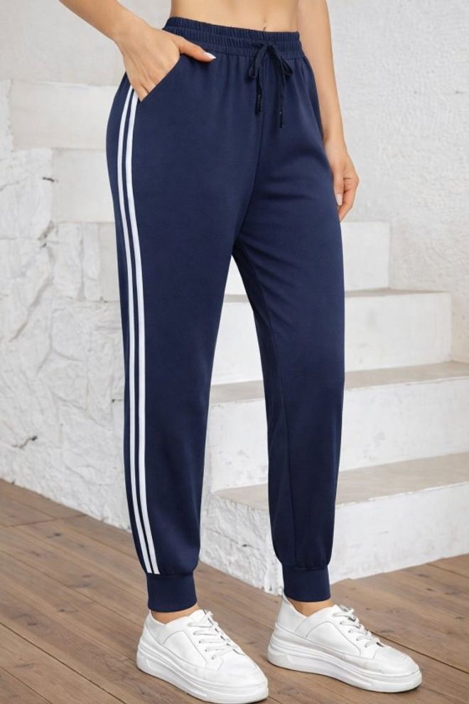 Janes Pantaloni Jogger Sport Casual De Stradă Bleumarin Îmbrăcăminte cu ridicata Casual