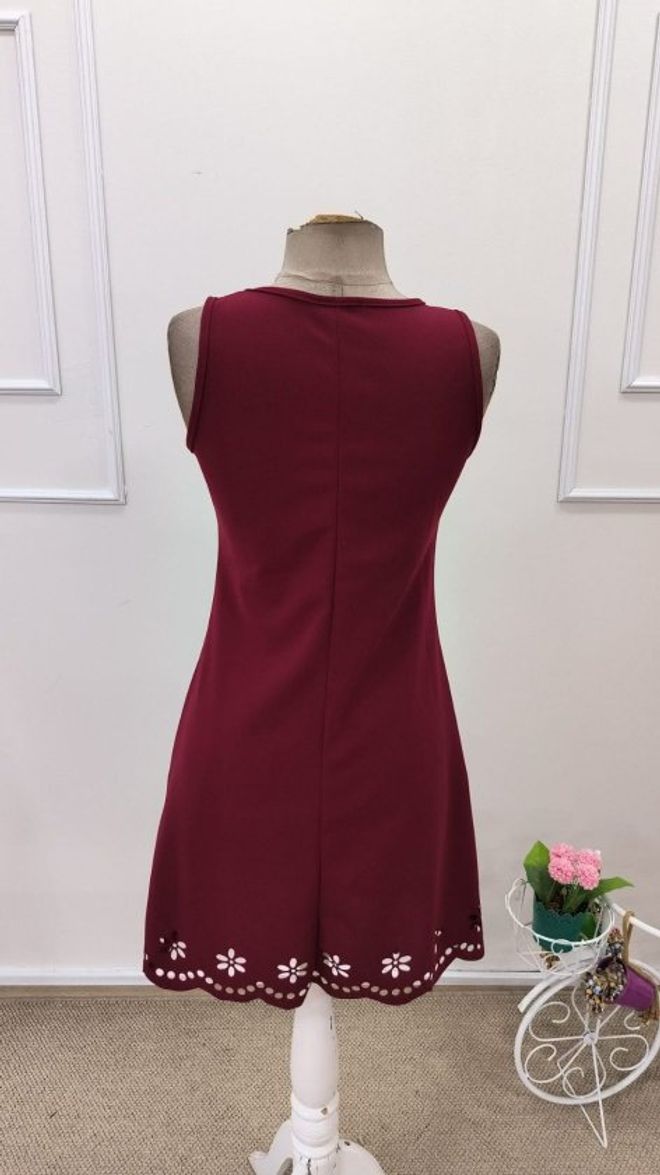 Janes Claret Red Dress Wholesale Clothing 5