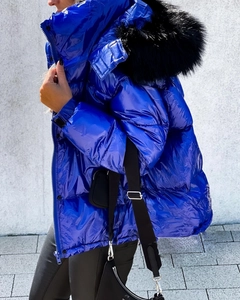 Модел на дрехи на едро носи 41755 - Coat - Saks, турски едро Палто на Janes