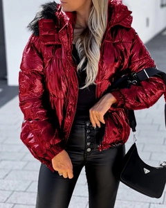 Veleprodajni model oblačil nosi 41756 - Coat - Red, turška veleprodaja Plašč od Janes
