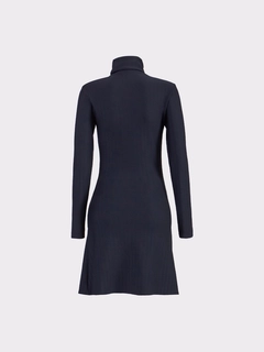 Een kledingmodel uit de groothandel draagt jst10242-dress-navy-blue, Turkse groothandel Jurk van Juste