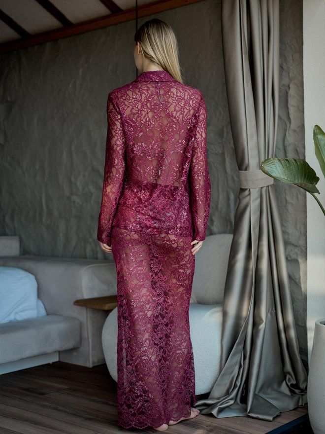 Juste Cămașă Violet Din Dantelă Aurita Îmbrăcăminte cu ridicata Primăvară