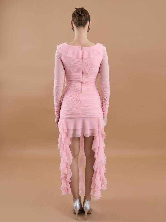 Juste Мини Рокля От Тюл На Прах С Волани Дрехи на едро Официален