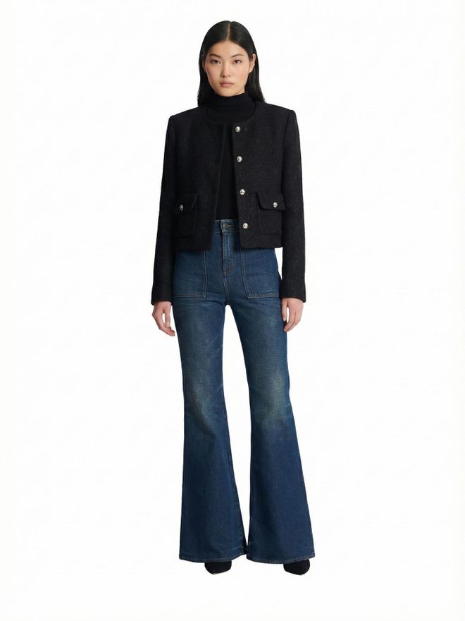 Juste Siyah Zarif Tek Düğmeli Blazer Ceket Toptan Giyim Gündelik