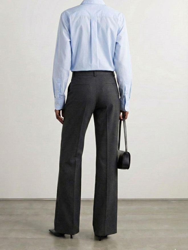 Juste Zwarte Elegante Bootcut Broek Groothandel Kleding Lente