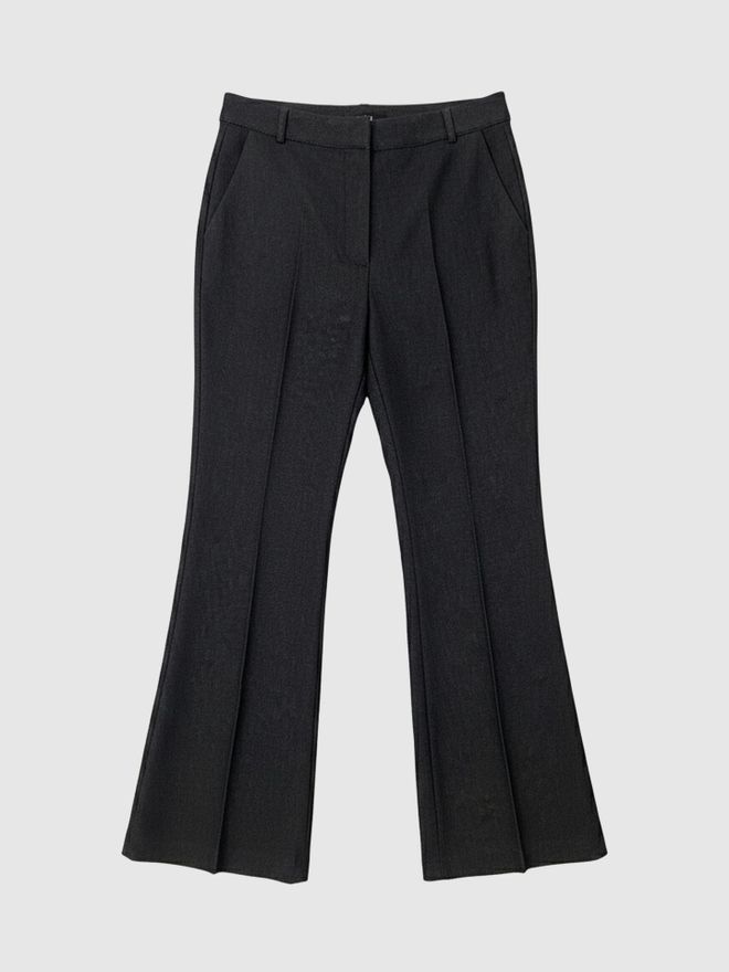 Juste Zwarte Elegante Bootcut Broek Groothandel Kleding Werk