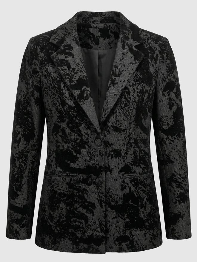 Juste Gri Tek Düğmeli Blazer Ceket Toptan Giyim Gündelik