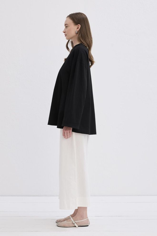 Kadriye Baştürk Bluzka Vanille Bawełniana Czarna Hurtowa sprzedaż odzieży Jesień