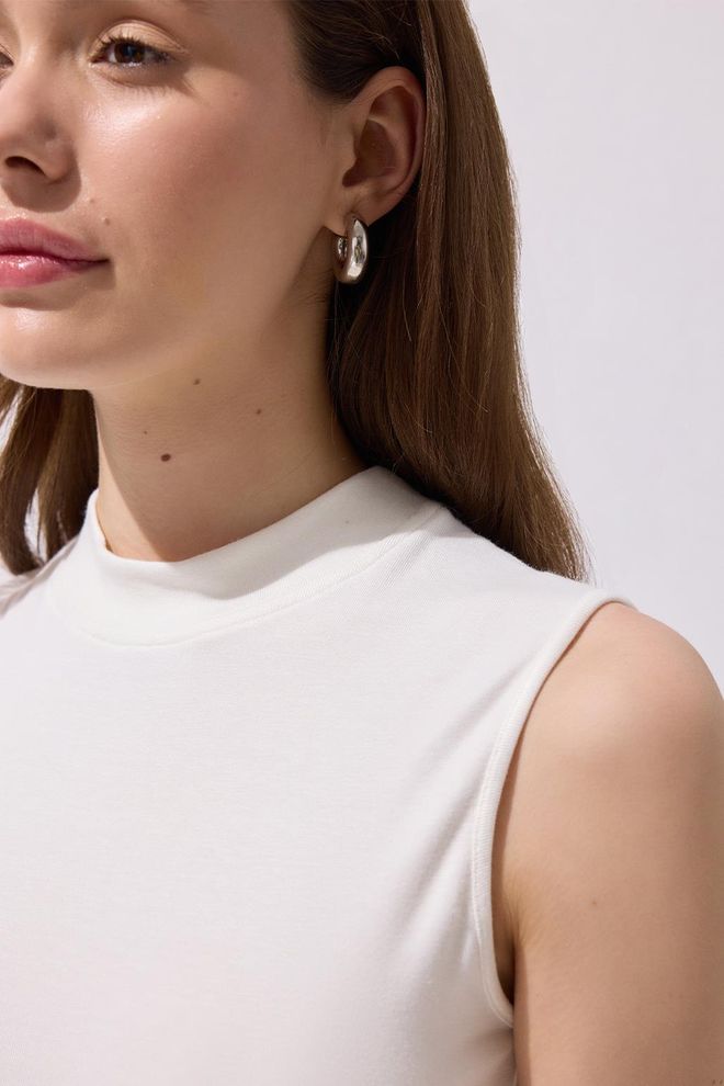 Kadriye Baştürk بلوزة من القطن القابل للتمدد بدون أكمام إكرو ملابس بالجملة عيد ميلاد