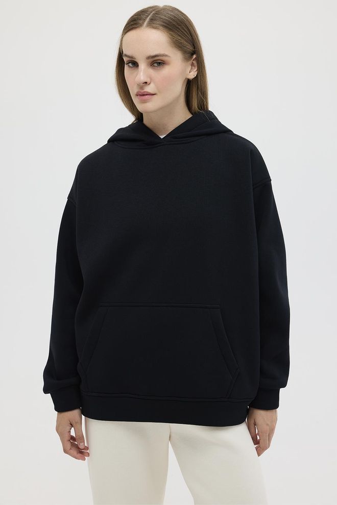 Kadriye Baştürk Kapüşonlu Sweatshirt Lacivert Toptan Giyim Gündelik