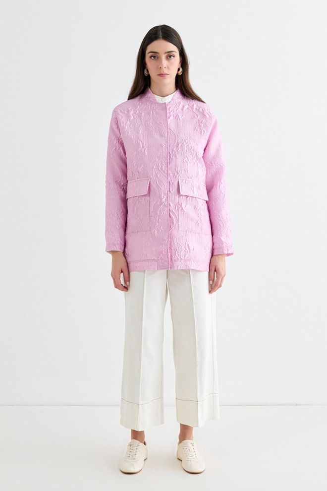 Kadriye Baştürk Blouson Bomber En Jacquard Sonia Rose Vêtements en gros Ethnique