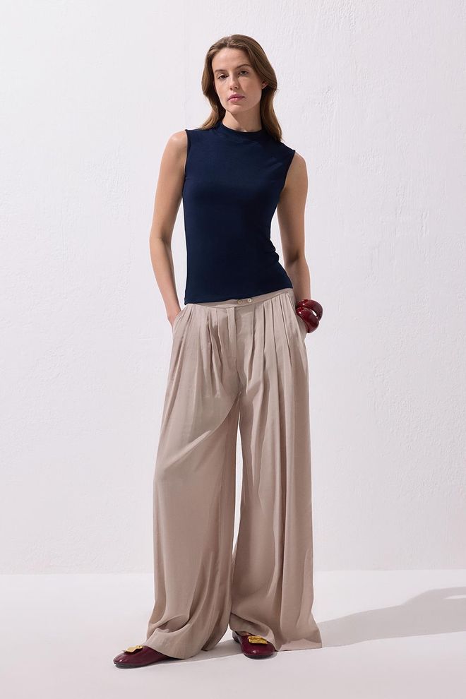 Kadriye Baştürk Tamsiai Mėlyna Medvilninė Viršutinė Dalis Be Rankovių Didmeninė prekyba drabužiais Gimtadienis