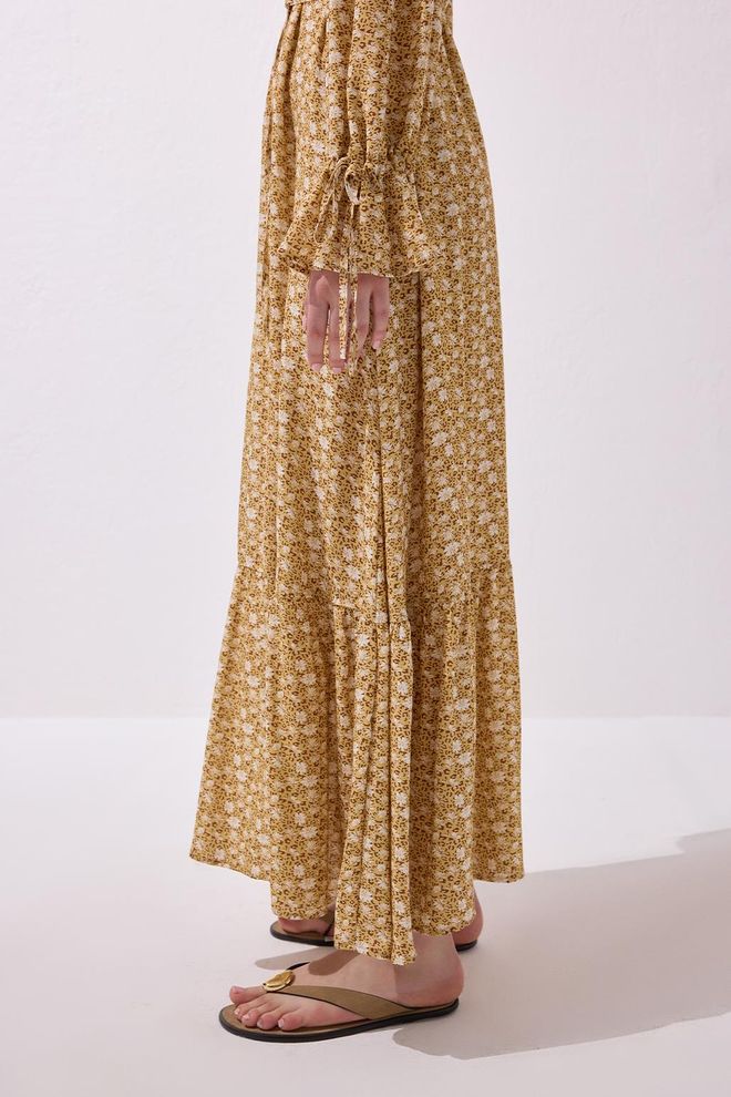 Kadriye Baştürk Lou Viscose Maxi Dress Yellow Wholesale Clothing Spring