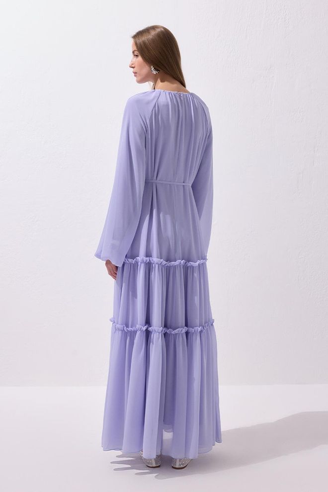 Kadriye Baştürk Julie Maxi Dress Lilac Wholesale Clothing Spring