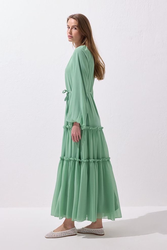 Kadriye Baştürk Julie Maxi Dress Mint Wholesale Clothing Spring