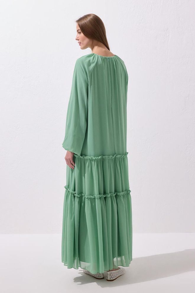Kadriye Baştürk Julie Maxi Dress Mint Wholesale Clothing Modest