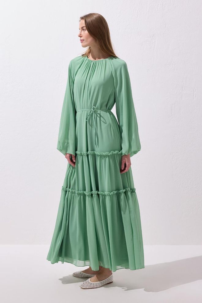 Kadriye Baştürk Julie Maxi Dress Mint Wholesale Clothing Birthday